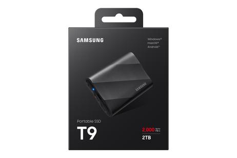 Samsung 2TB Portable SSD T9 USB 3.2 Gen2x2 (MU-PG2T0B/EU)