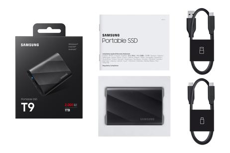 Samsung 1TB Portable SSD T9 USB 3.2 Gen2x2 (MU-PG1T0B/EU)