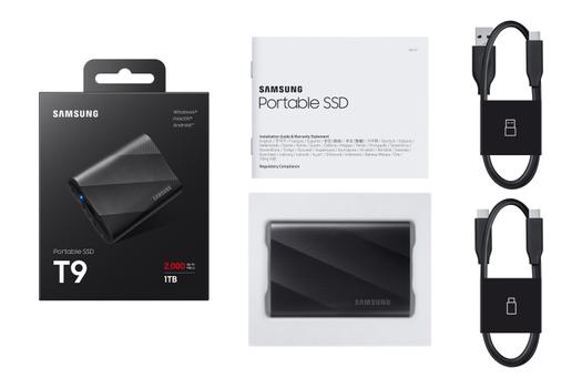 Samsung 1TB Portable SSD T9 USB 3.2 Gen2x2 (MU-PG1T0B/EU)