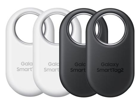 SAMSUNG Galaxy SmartTag2 sporingsbrikke 4-pack (sort/ hvit) Utskiftbart batteri, IP67, opptil 700 dager batteritid (EI-T5600KWEGEU)