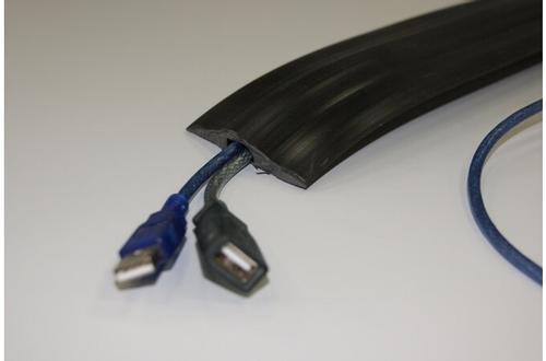 KENSINGTON Cable Curb Double Channel - Kabelskydd - svart (59101)