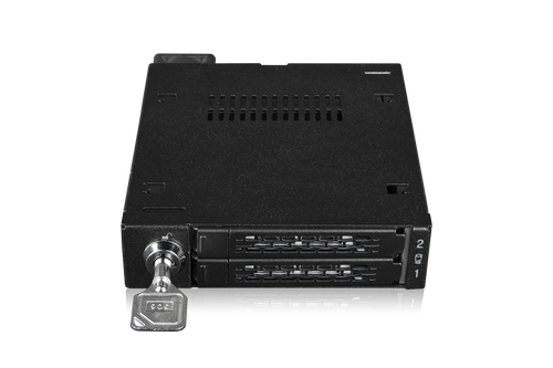 ICY DOCK 2x U.2 SSD to SlimSAS in 1x 3.5" bay metal black (MB092VK-B)