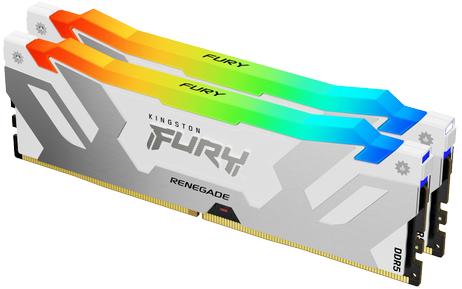 Kingston FURY Renegade RGB - DDR5 - sett - 64 GB: 2 x 32 GB - DIMM 288-pin - 6400 MHz / PC5-51200 - ikke-bufret (KF564C32RWAK2-64)