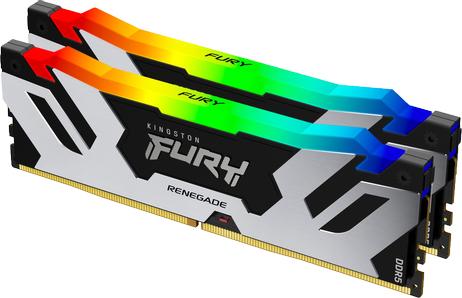 Kingston FURY Renegade RGB - DDR5 - sett - 32 GB: 2 x 16 GB - DIMM 288-pin - 7600 MHz / PC5-60800 - ikke-bufret (KF576C38RSAK2-32)
