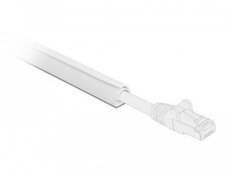 DELOCK Cable Duct Mini self-closing 15 x 11 mm - length 1 m white (20719)