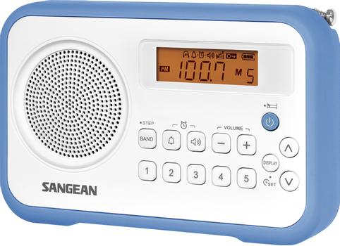 SANGEAN PR-D18 White/ Blue AM/ FM-stereo digital tuning portable receive (A500302)