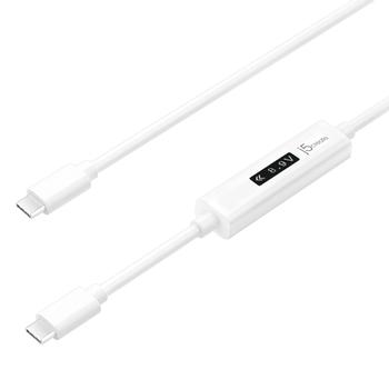 J5 CREATE USB-C DYNAMIC POWER METER CHARGING CABLE TO USB-C CABL (JUCP14-N)