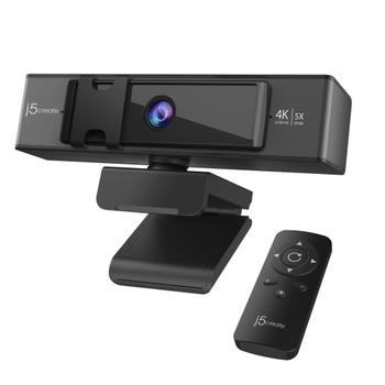 J5 CREATE USB 4K Ultra HD Webcam with 5x Digital Zoom Remote Control (JVCU435)