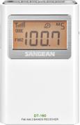 SANGEAN DT-160 WHITE (Pocket 160) AM/FM Stereo Pocket Receiver