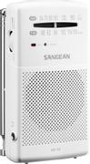 SANGEAN SR-35 White AM/FM Analog Pocket Radio with built-in speaker