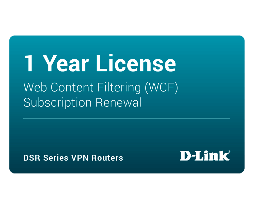 D-LINK DSR-250 Dynamic Web Content Filtering License 12-months (DSR-250-WCF-12-LIC)