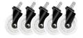 DELTACO Set of white gaming casters for gaming chairs
