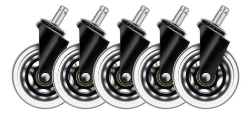 DELTACO Set of black gaming casters for  gaming chairs (GAM-157)