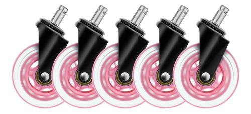 DELTACO Set of pink gaming casters for gaming chairs (GAM-157-P)