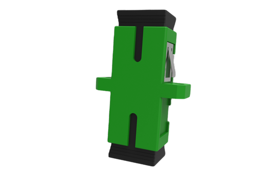 OEM Fiber adapter SC/SC Simplex SM , Clips and flanges , Green (FA-SCAPC-S)