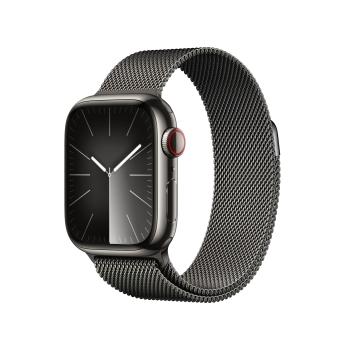 APPLE Watch Series 9 GPS + Cellular 41mm Graphite Stainless Steel Case with Graphite Milanese Loop (MRJA3QF/A)