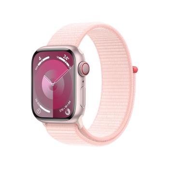 APPLE Watch Series 9 GPS + Cellular 41mm Pink Aluminium Case with Light Pink Sport Loop (MRJ13QF/A)
