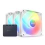 NZXT F120 RGB Core Fan 120mm - Triple Pack White with Controller
