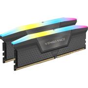 CORSAIR DDR5 6000MT/s 64GB 2x32GB DIMM Unbuffered 30-36-36-76 Std PMIC AMD EXPO VENGEANCE RGB DDR5 Black Heatspreader RGB LED 1.4V