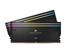 CORSAIR DOMINATOR TITANIUM RGB 64GB 2x32GB DDR5 6400MT/s DIMM Unbuffered 32-40-40-84 Std PMIC XMP 3.0 Black Heatspreader 1.4V