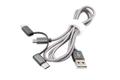 EXSYS 3in1 - Opladning/datakabel - Lightning / USB - USB (han) til Micro-USB Type B