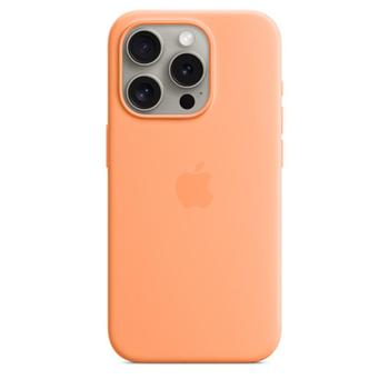 APPLE IPHONE 15 PRO SILICONE CASE WITH MAGSAFE - ORANGE SORBET ACCS (MT1H3ZM/A)