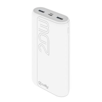 CELLY Power Bank 20000 Mah White (PBPD20000EVOWH)