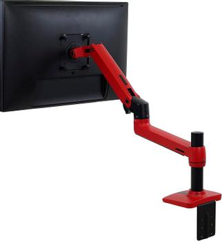 ERGOTRON n LX - Mounting kit (monitor arm, 2-piece desk clamp, pole, extension) - for LCD display - red - screen size: up to 34" - desktop (45-490-285)