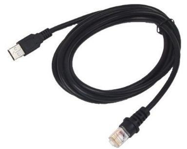 HONEYWELL Cable: RS232 (5V signals), Bioptic Stratos Aux, 10 pin modular, 3m, Coiled (CBL-420-300-C00)