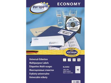 AVERY Etiket e100 48, 5x24, 4mm 40stk/ark 100ark/ pak (ELA002*5)