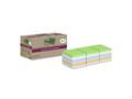 POST-IT SS Recycled notesblok 76x76mm assorteret 18stk