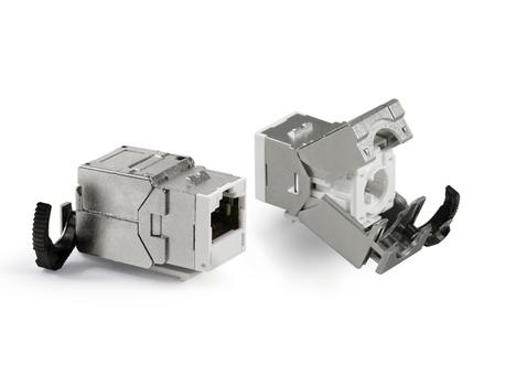 LinkIT Keystonemodule Cat.6A STP PoE++ 23-26/1 AWG , Support 100W PoE type 4 (LI-KSM-C6ASTP-PoE4)