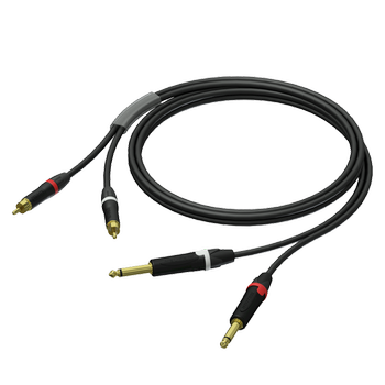 PROCAB PRA631 2x1/4" jack til 2xRCA  3m Prime series 2xJack til 2xRCA (PRA631/3)