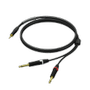PROCAB PRA713 2x6.3mm jack til minijack 3m Prime series  2.3jack til 3,5mm minijack