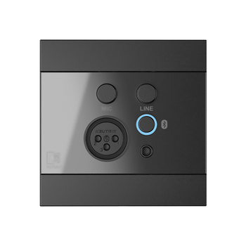 AUDAC WP225/B Universal wall panel - Microphone line & Bluetooth receiver - Color: Black (WP225/B)
