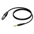 PROCAB CLA723/1.5 XLR Hun-Jack 6.3mm stereo Han-1.5m