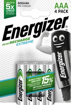 ENERGIZER Batteri ENERGIZER Recharge X AAA/ NH12(4) (7638900416879)