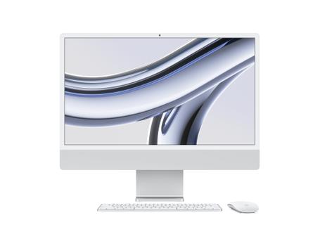 APPLE iMac 24" (October 2023), M3 Chip 8-core CPU/ 8-core GPU, 8GB RAM, 256GB SSD, Silver (MQR93DK/A)