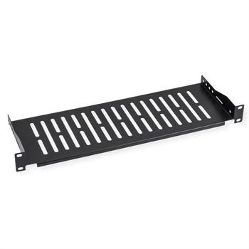 VALUE 19" Fixed Shelf, 485 x 150mm, 1UH, max. 10 kg, black (26.99.0400)
