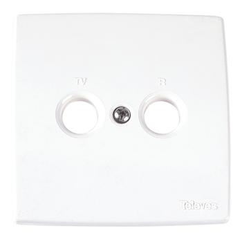 TELEVES Plate for Outlet TV/Radio White (5441)