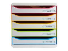 EXACOMPTA Skuffekabinett EXACOMPTA 5 skuff hvit