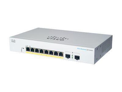 CISCO Business 220 Series CBS220-8P-E-2G - Switch - smart - 8 x 10/ 100/ 1000 (PoE+) + 2 x Gigabit SFP (uplink) - rack-mountable - PoE+ (67 W) (CBS220-8P-E-2G-EU)