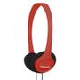 KOSS RED PORTABLE ON EAR HEADPHONE ADJUSTABLE HEADBAND
