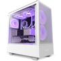 NZXT H5 Flow RGB Mid Tower Case, White
