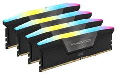 CORSAIR DDR5 5600MHz 128GB (4x32GB) DIMM Unbuffered Std PMIC XMP 3.0 VENGEANCE RGB DDR5 Black Heatsp