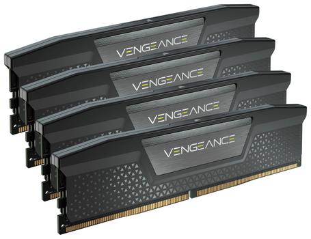CORSAIR DDR5 5600MHz 128GB (4x32GB) DIMM Unbuffered Std PMIC XMP 3.0 VENGEANCE DDR5 Black Heatspread (CMK128GX5M4B5600C40)