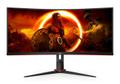 AOC Gaming CU34G2XP/BK - LED-Monitor - Gaming - gebogen - 86.4 cm (34") - 3440 x 1440 WQHD @ 180 Hz - VA - 4000:1 - DisplayHDR 400 - 1 ms - 2xHDMI, 2xDisplayPort - Schwarz