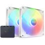 NZXT F140 RGB Core Fan 140mm - Double Pack White with Controller
