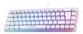 DELTACO WK70 Membrane 60% Keyboard with semi transparent case, white