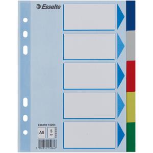 ESSELTE Divider PP A5 5 tabs Multicolour (15264*20)